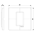 PLACCA 1 modulo BIANCA per cassetta tonda VIMAR PLANA